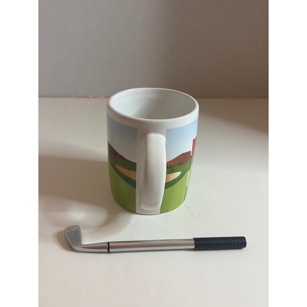 Kikkerland Golf Mug with Miniature Golf Club Putter Desktop Gift Set - Picture 2 of 7